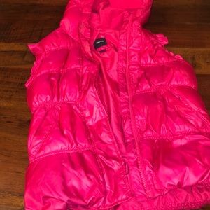 Pink puffer vest
